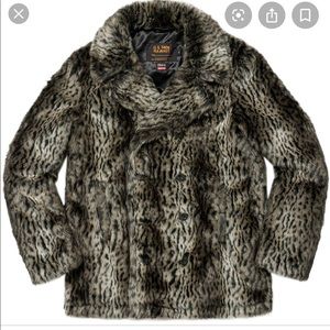 Supreme Fur Peacoat Leopard